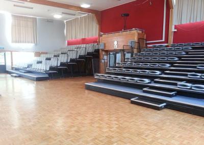 Indoor Dojos Telescopic Tribunes / Scuff Resistant Retractable Seating System
