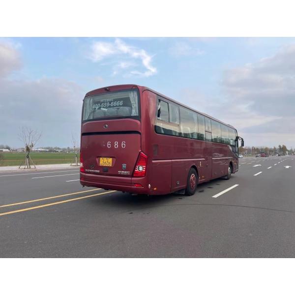 Coche usado izquierdo de la suspensión del resorte plano de Yutong ZK6122 de la longitud del autobús turístico el 12m de la segunda mano