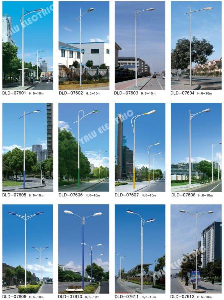 6Meters Octagonal street light poles SS400 Q235 steel HDG LED street lighting pole factory supplier