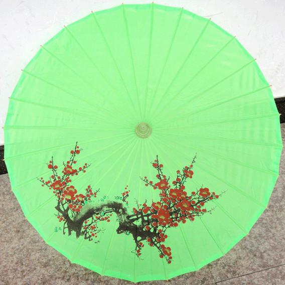 lovely gifts of bamboo parasols with polyester flower imprinting canopy