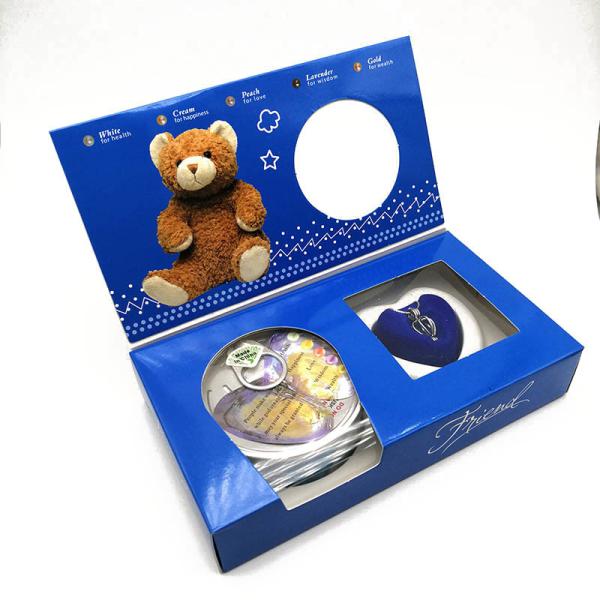 Friend Series Color Box Love Pearl Necklace Gift Box With Fashion Cage Pendant for Birthday Gift