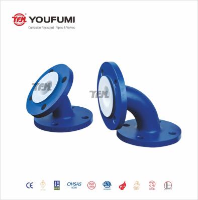 Carbon Steel PTFE Lined Pipe 90 Degree
