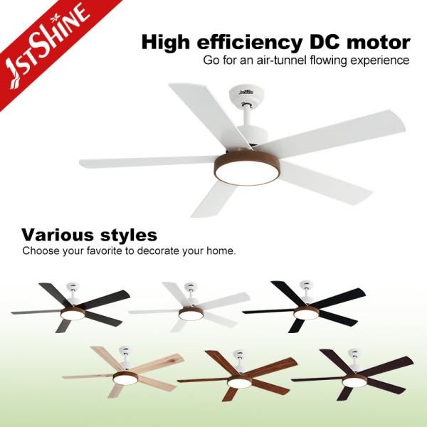1stshine/OEM Logotipo Ventilador de teto de lâminas de MDF com iluminação LED e motor DC