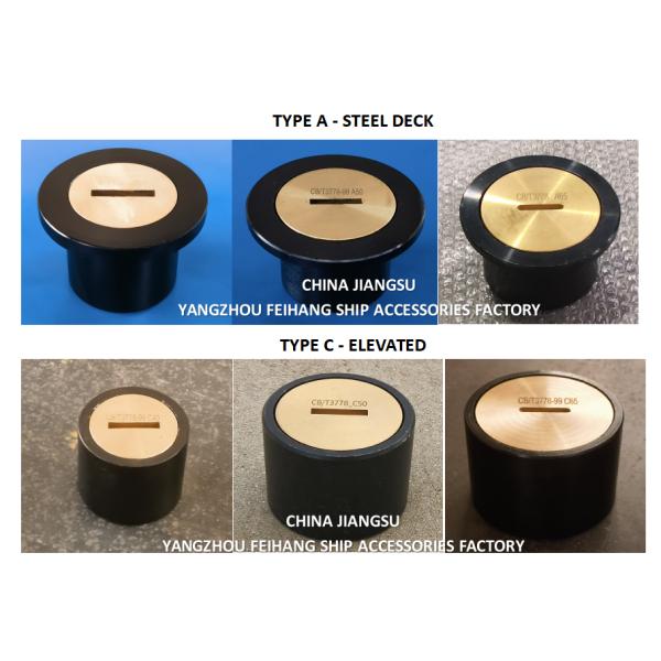 Durable Sounding Pipe Head A50 CB/T3778 with 76mm Outside Diameter and Copper Lid Carbon Steel Body