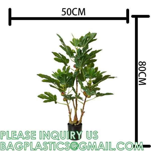 Real Touch 120cm Artificial Tree Bonsai Plant Fig Tree Ficus Carica Decorative Tree Artificial Plant Home Decor