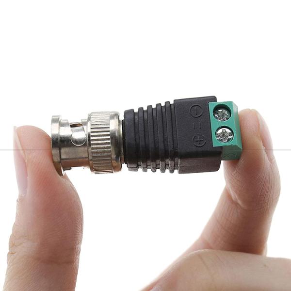 Solderless Screw Terminal Male Female BNC Connector Power Adapter for Cctv Camera Monitor Video Recorder