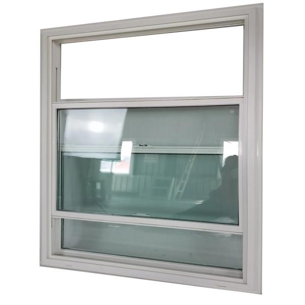 Horizontal Opening Pattern Double Glass Soundproof Windows for Schools in White UPVC