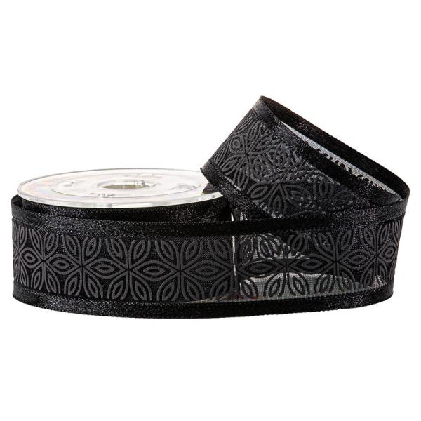 Sex Underwear Packaging Box Decoration 4 Degree Black Organza Ribbon