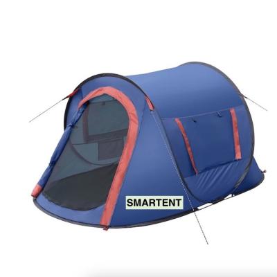 7.2FT*4.5FT*40Inch Fácil Configuração 2 Pessoas Azul Poliéster Impermeável Pop Up Camping Tent Com Janela de malha ventilada