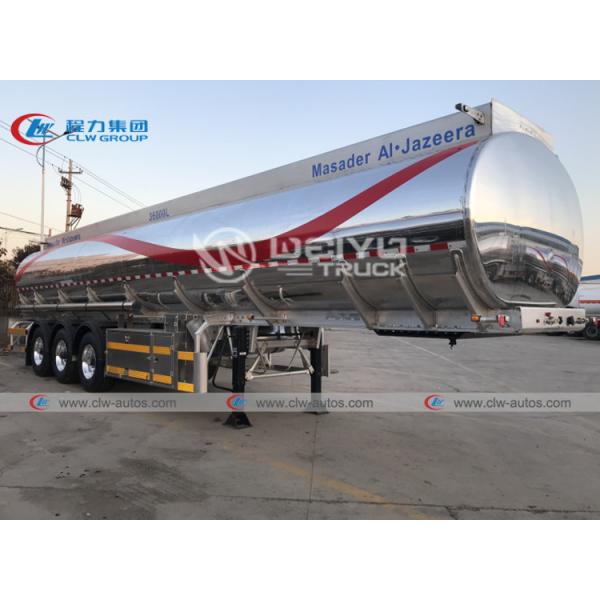 SASO ADR 3 Axle 5454 Aluminum Alloy Oil Tanker Trailer 42000L