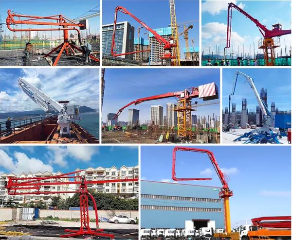 HGY21 Boom de colocación de hormigón Radio horizontal 20,6m 3 secciones tipo araña Línea o control remoto