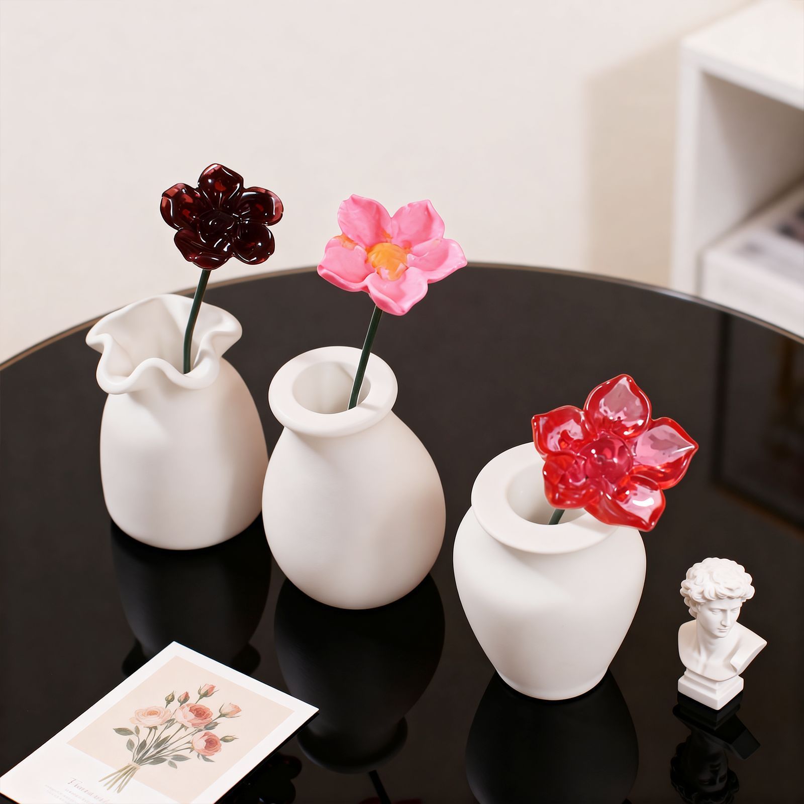 Crystal dropper DIY three-dimensional flower bonsai decoration ornament silicone mold DIY aromatherapy gypsum mold