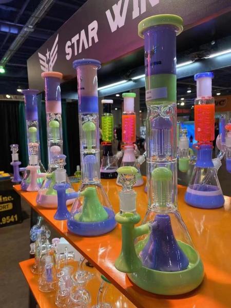 17 Inch Tall Double Dab Rig 6 Arm Trees Percolator Glass Water Bong Multicolor
