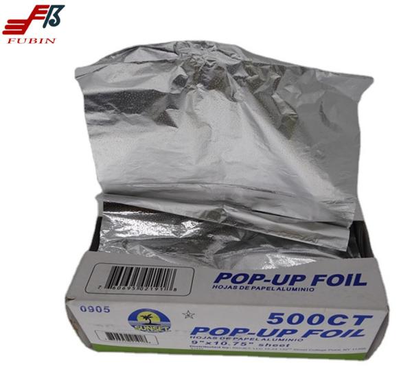 Silver Kitchen Pop Up Aluminium Foil Sheets Double Side Hairdressing Chocolate Wrapping