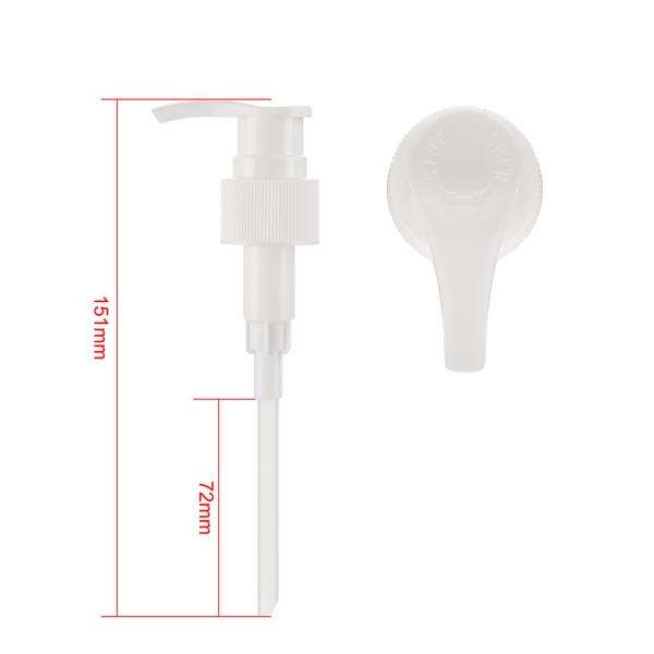 White Plastic Shampoo Pump Pop Out Anti-Slip Finish Closure 24/410 1.2cc/T