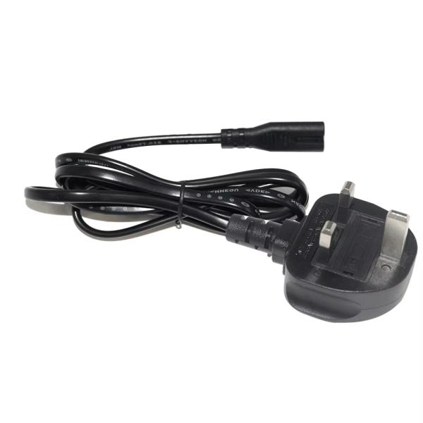 UK 3-Pin to C7 Power Cord 1.8m with 13A Fuse Black
