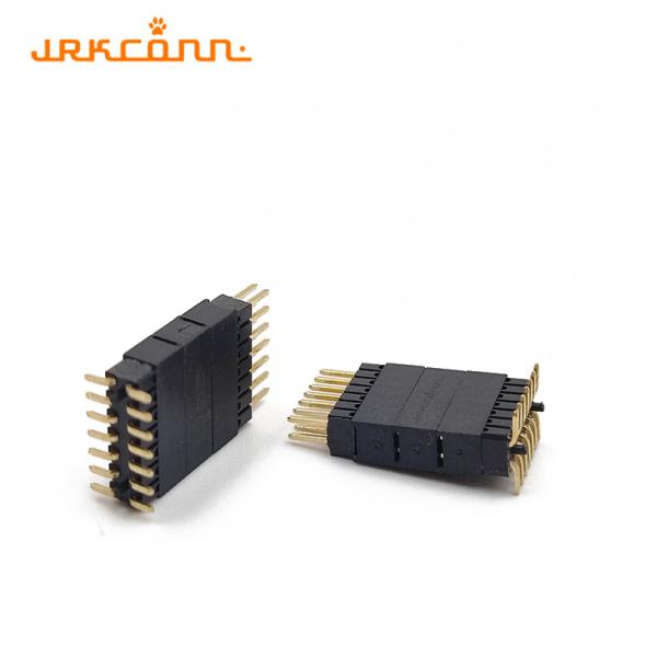 Double Row 1.27mm Pitch Pin Header Connector with Gold Plated Brass Contacts and UL94V-0 Insulator