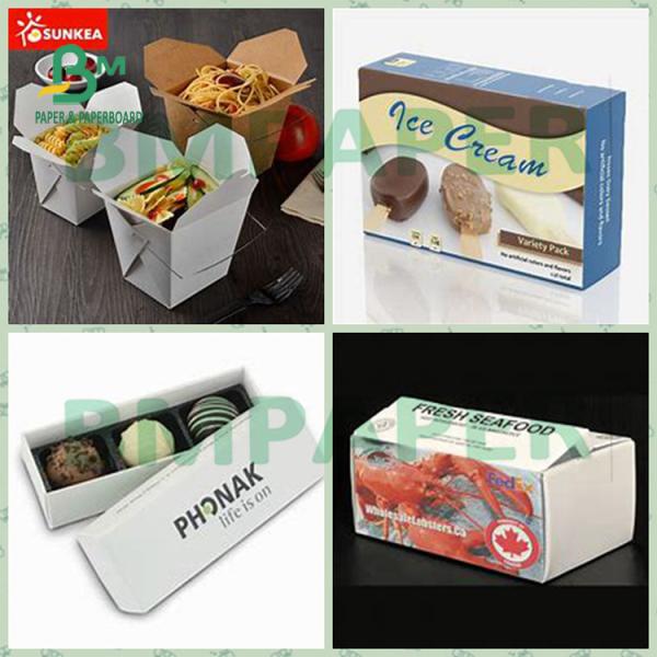 Высокая оптовая сторона доски одного качества еды покрыла эко- дружелюбное 325gsm Высокая оптовая сторона доски упаковочной бумаги одного еды качества еды покрыла Eco дружелюбное 325gsm