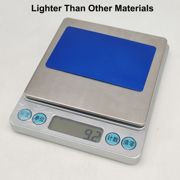 Wholesale Custom Design Anodized Aluminum Blank Metal Business Cards 0.8MM for Laser Engraving