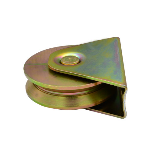 Sliding gate roller GW601 Y Groove，Galvanized, Iron, Single bearing