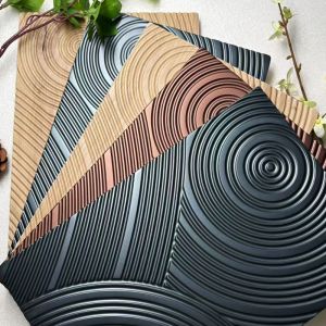 Matte Vacuum Press PVC Foil Geometric PVC Film Seamless Wrapping 0.30mm 0.40mm 0.50mm