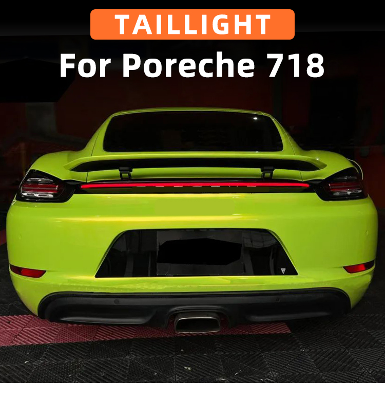 Porsche Cayman Boxster 718 Tail Light Upgrade Rear Light Assembly Modified Taillights 2016-2023 Tail Lamp