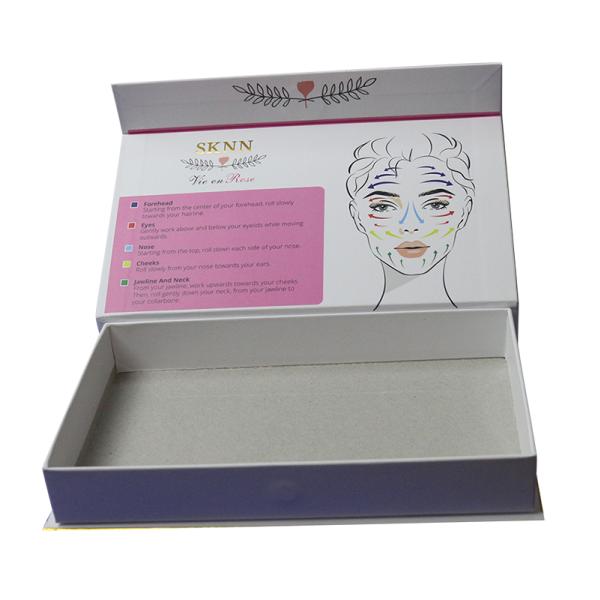 Cajas rígidas de lujo para el cuidado facial masajeador crema de protección solar caja de papel cosmético cajas de embalaje magnético