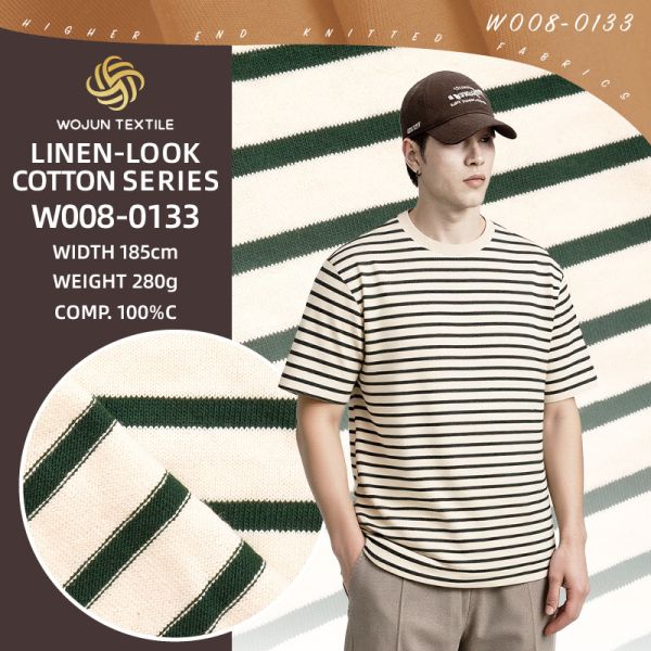 Healthy And Comfortable And High-Quality Soft Striped Knit Fabric Breathable For Casual Wear