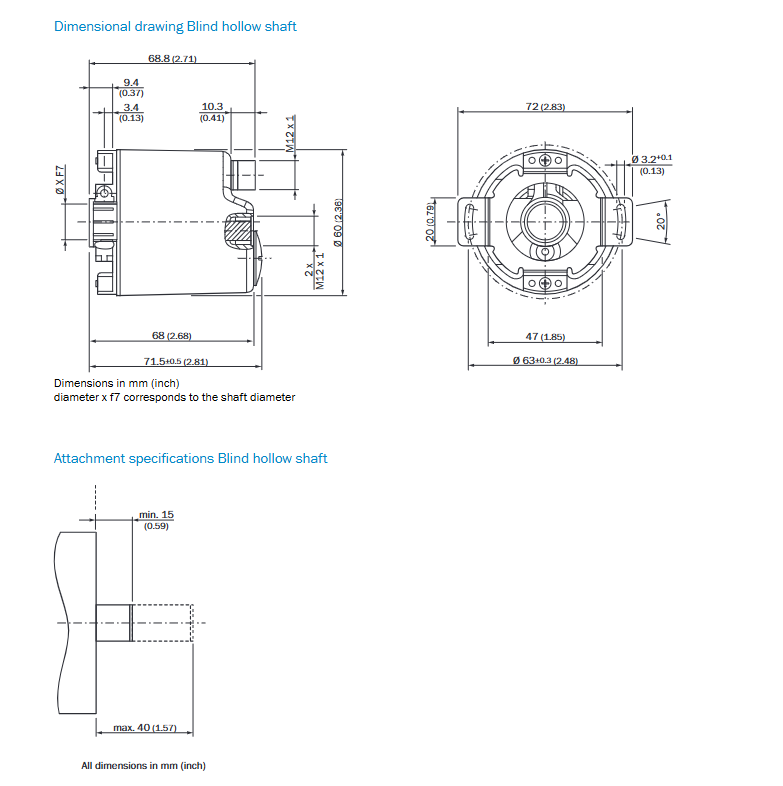 SICK AFM60A-BGNB018x12 - Absolute-Position-Collect/Parallel-Multi-Turn-Data-Transmit - IP65 Alloy Through Hollow 18Bit Multi-Turn Absolute Encoder
