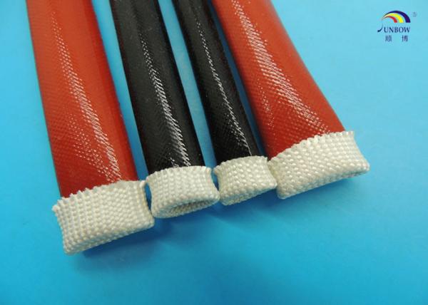 Electrical Insulation Sleeving Silicone Resin Fiberglass Sleeving / Tubing / Pipes
