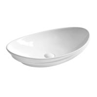 Fabrique personnalisée moderne forme ovale évier de salle de bain brillant Matériau en céramique pour la décoration de salle de bain