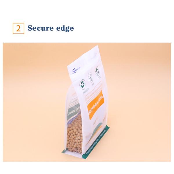 Bolsas de plástico reciclables de ocho lados de fondo plano Bolsa de plástico reciclado Bolsa de cremallera