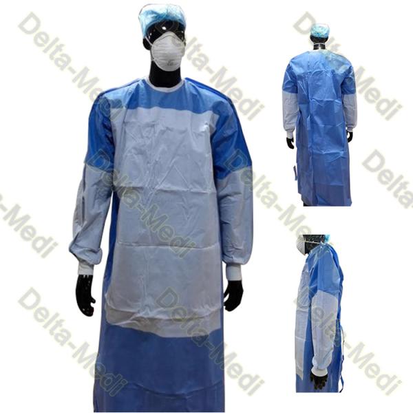 PP SMS Reinforced Disposable Surgeon Gown For Operation Surgery