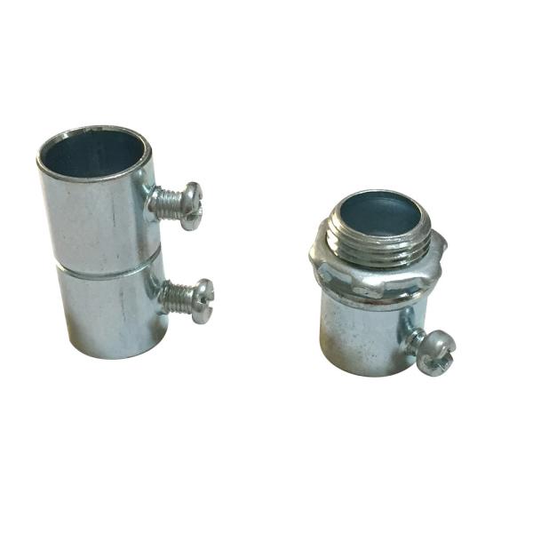 3 Compression EMT Coupling Electro Galvanized With Stainless Ring