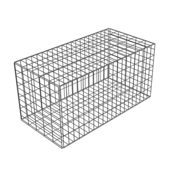2x1x1m Galvanized 4mm Gabion Welded Wire Retaining Wall