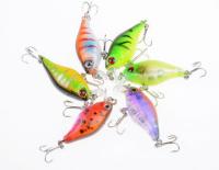 6 cores 4.3cm/4.4g 3D Olhos plástico Hard Bait 0.30m-0.6M Floating Crank Lure de pesca