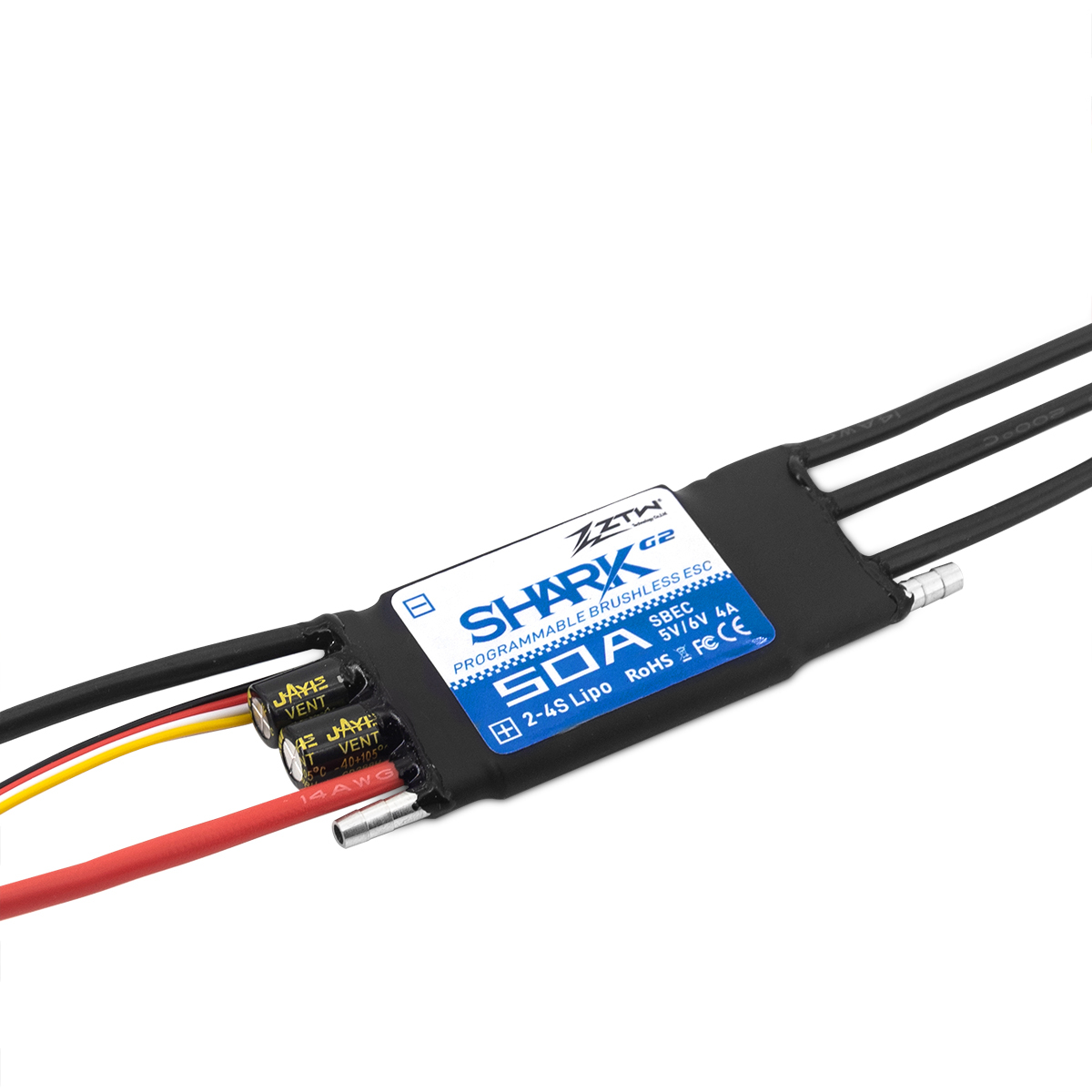 2S-4S ZTW Shark G2 50A 32 Bit Waterproof ESC Speed Controller
