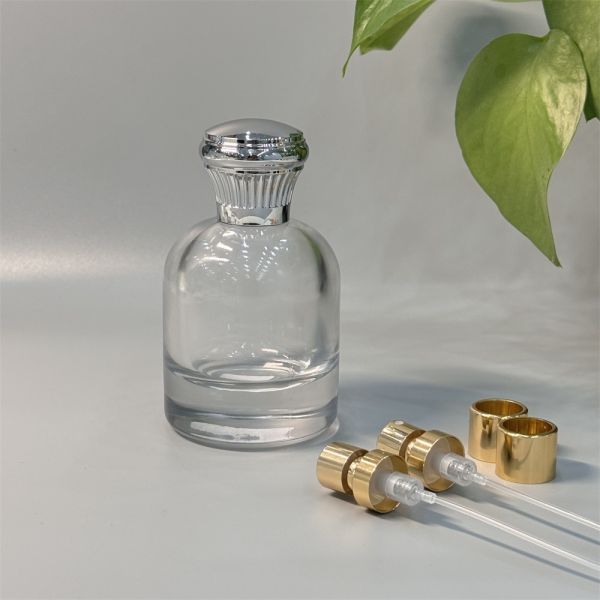 China Factory Shiny Zamac Perfume Bottle Caps Customized Colorful  Zamac  Cap Cylinder Perfume Bottle With Customized Logo