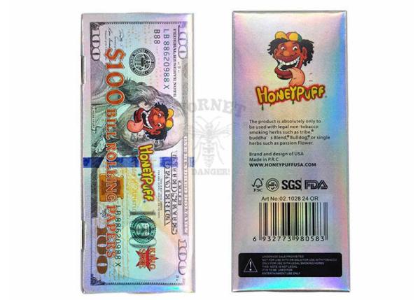 Hand Roll Tobacco Leaf Rolling Paper 110*45mm Self Adhesive Slow Burning