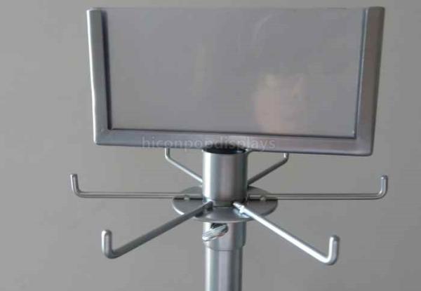 Jewelry Countertop Spinner Display Racks Rotating With Hooks