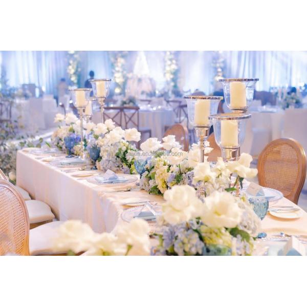 Чёрный свечник 3 шт. Металлический свадебный декор Чёрный стеклянный свечник