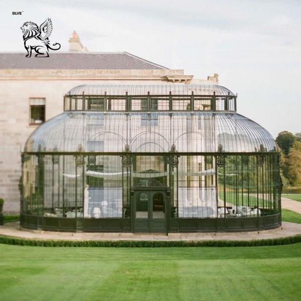 Wrought Iron Gazebo Aluminum Glass Sunroom Pavilion Metal Large Villa Greenhouse Outdoor Popular