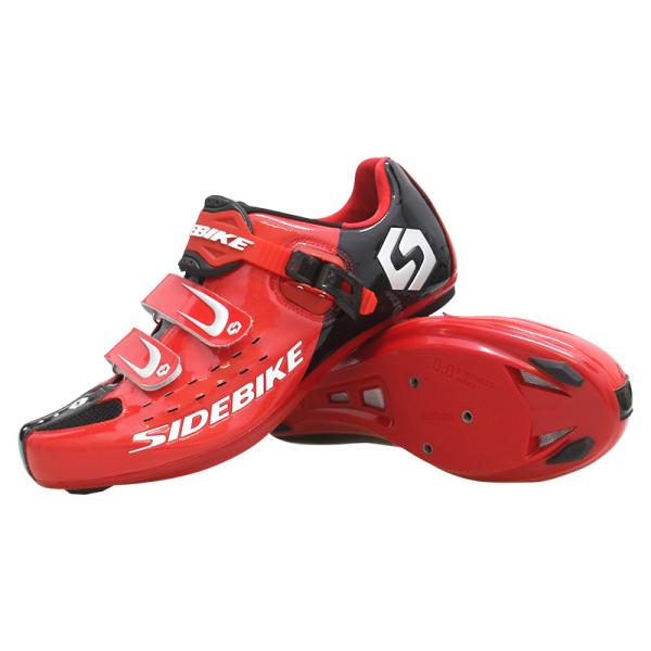 Red Road Racing Bicycle Shoes , Sidebike Road Cycling Shoes Good Shock Absorption