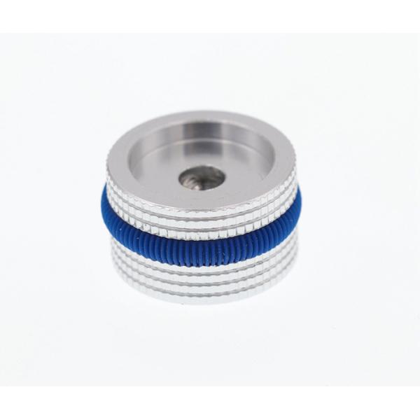 25x15.5mm Silver Full Aluminum Knobs With Blue Rubber ring 6mm Shaft Hole
