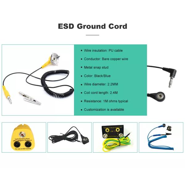 Electronic Anti Static ESD Wrist Strap Components Repair Stainless Steel