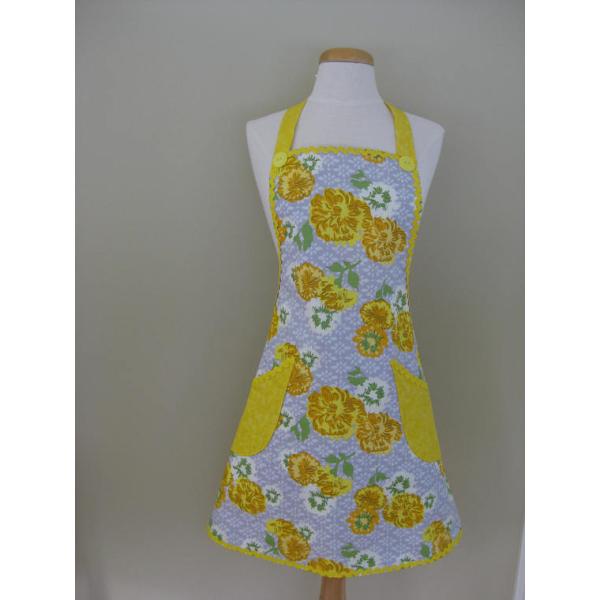 Ladies Apron, Kitchen Apron, Full Cooking Apron, Yellow Apron, Apron With Pockets, Gift For Women, Adult Apron, Gift Und