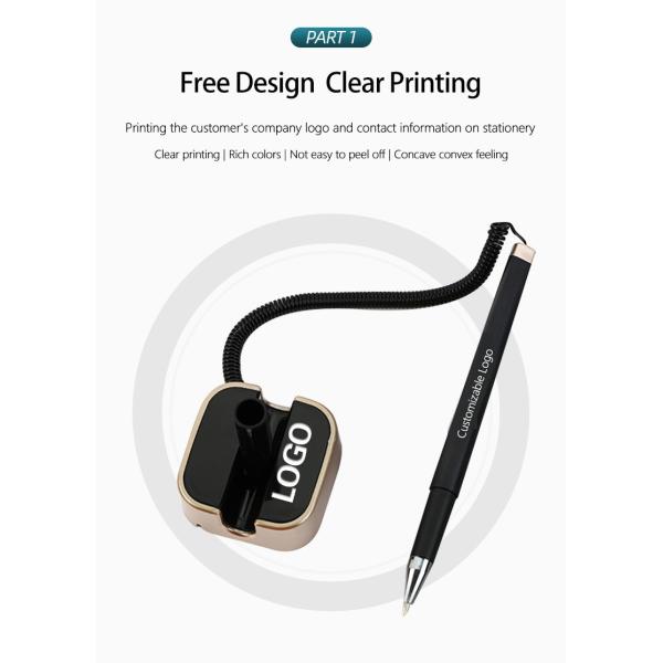 Espluma de escritorio de resorte de estiramiento Neutral 0.5mm Banco Hotel Recepción firma de la pluma