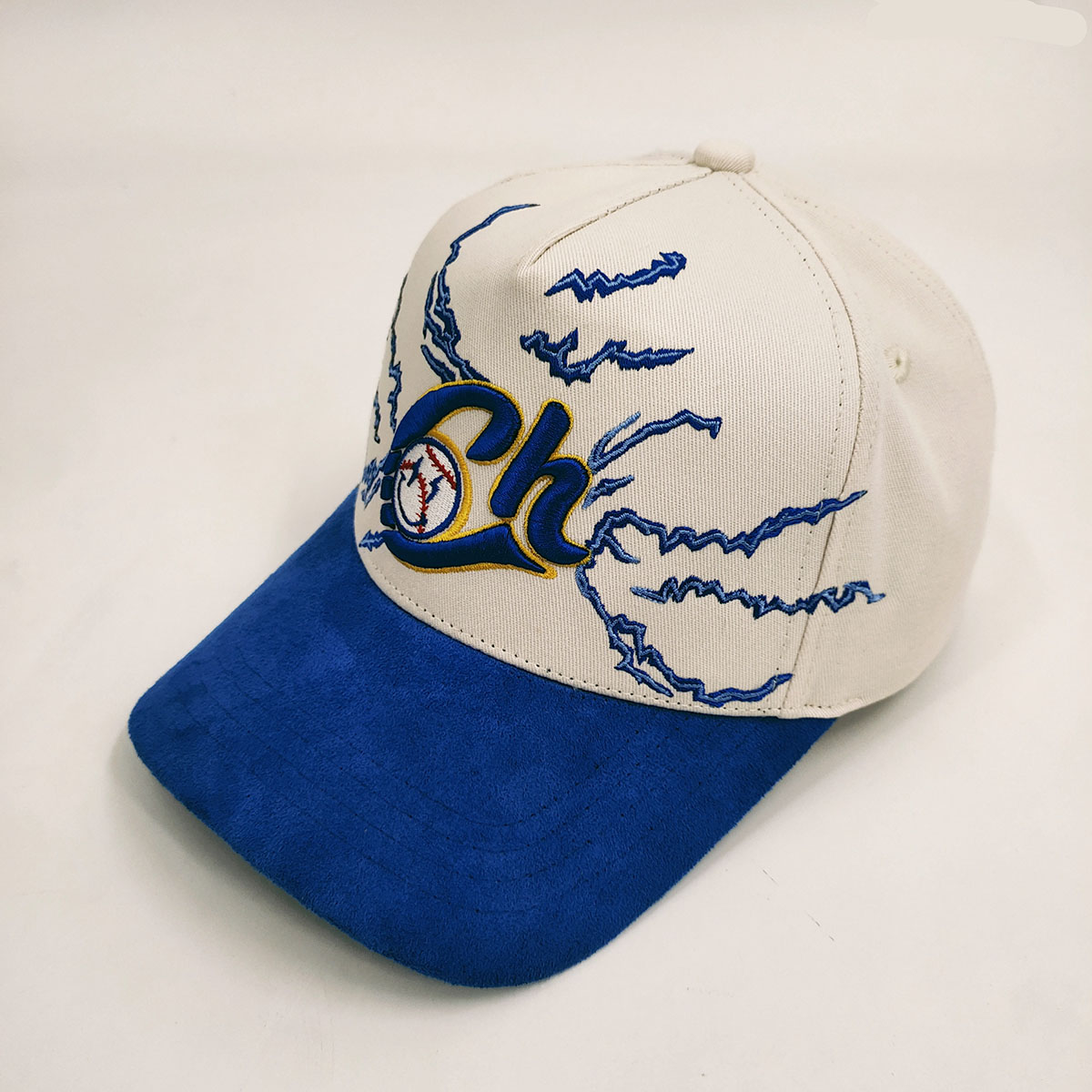 Team Baseball Cap 5 panel Mid Profile Viewer In Suede Interior Stitch Cotton Snapback Silk Fabric Covers Embroidery