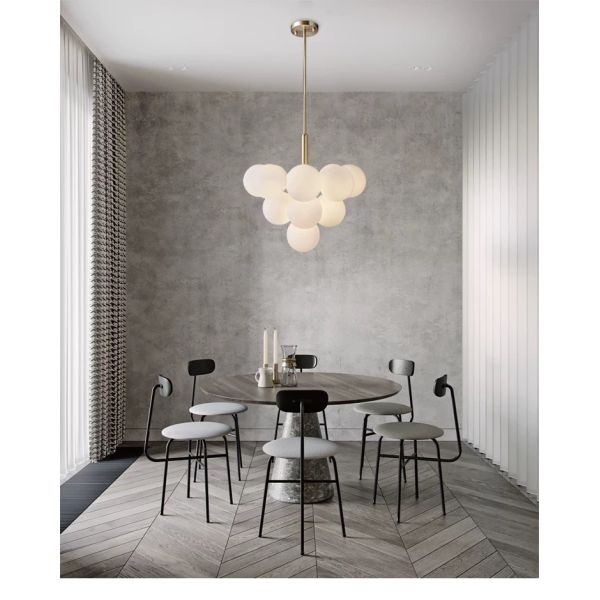 Alabaster Pendant Light Modern Brass Chandelier 93W Hanging Light For Bedroom