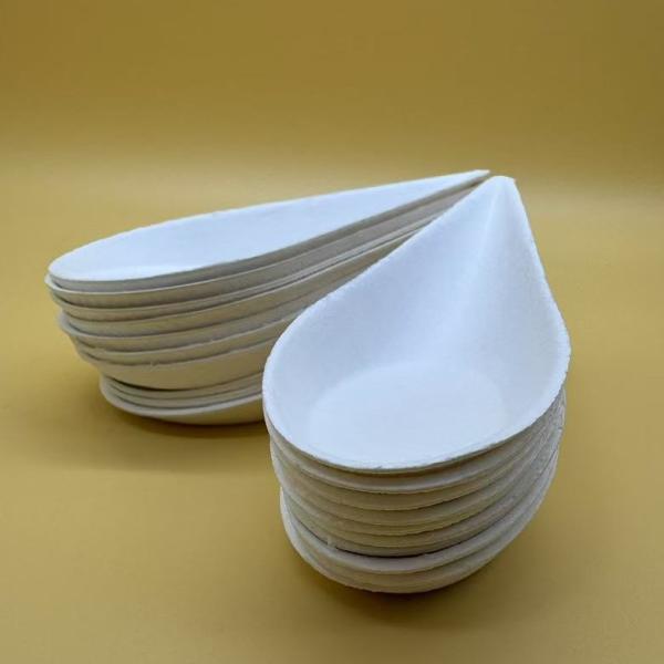 Biodegradável Bagasse Papel de Pulpa Salsa de Cana de Açúcar recipiente de panela profunda Prato Condimento Caixas de mergulho de soja com alça